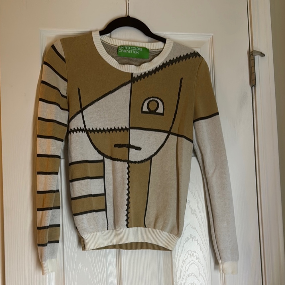 United Colors of Benetton Women's Artistic Beige Sweater